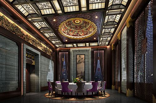 洛川低调奢华的新中式酒店设计效果图